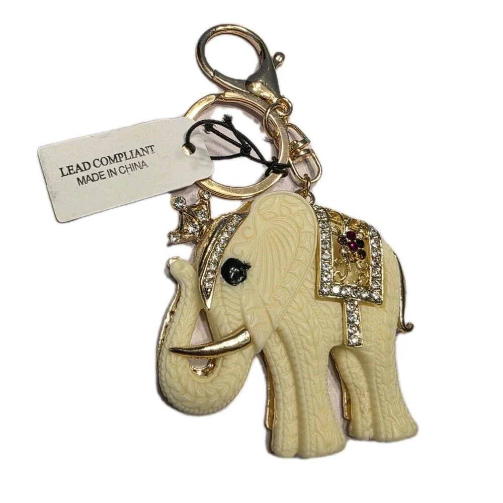 Natasha ELEPHANT BAG CHARM Keychain Backpack Accessory NEW